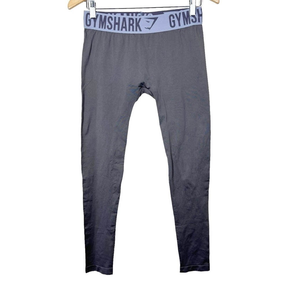 Gymshark Womens Power Dry Gray Purple Seamless Workout Leggings Size Medium